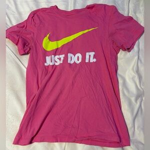 Nike Pink Tee with White Logo